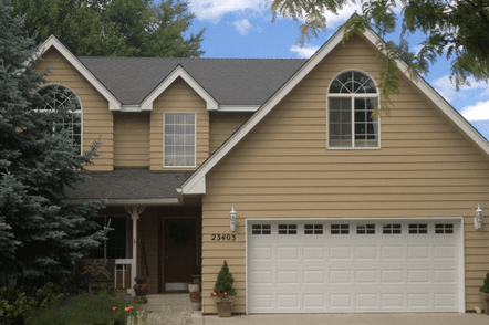 Garage door replacement, before and after — GDS project 2