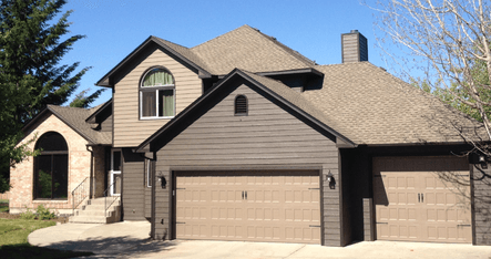 Garage door replacement, before and after — GDS project 4
