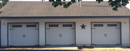 Garage door replacement, before and after — GDS project 5