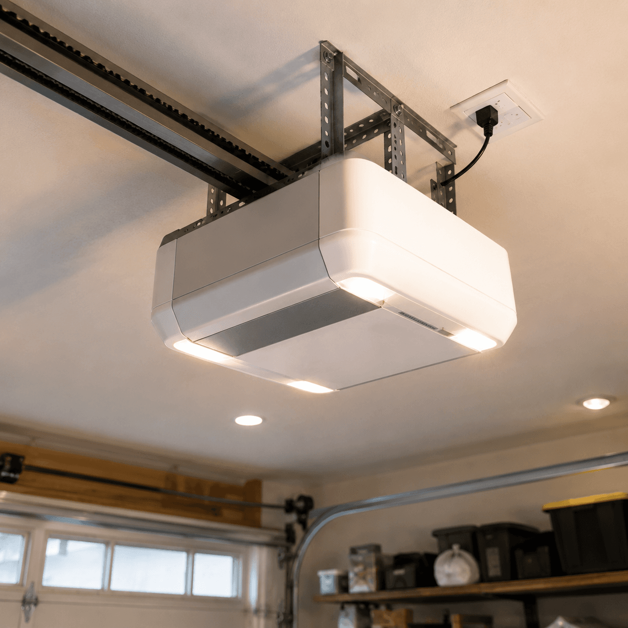 New LiftMaster belt drive opener installed in a residential garage