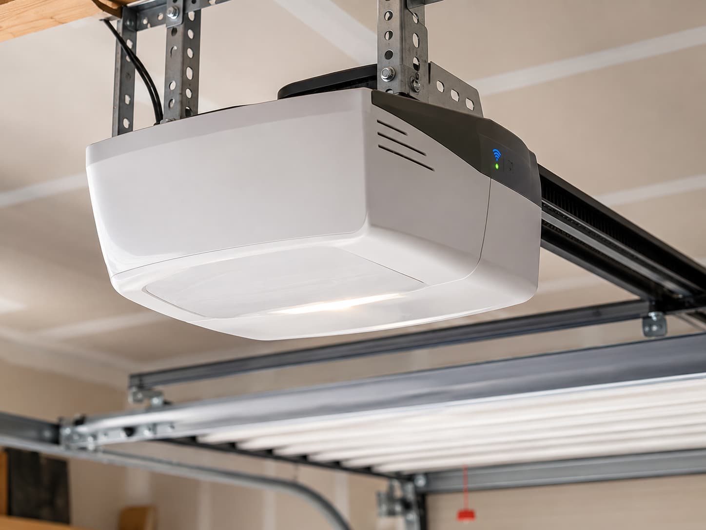 LiftMaster belt drive opener installed in a Spokane garage by GDS