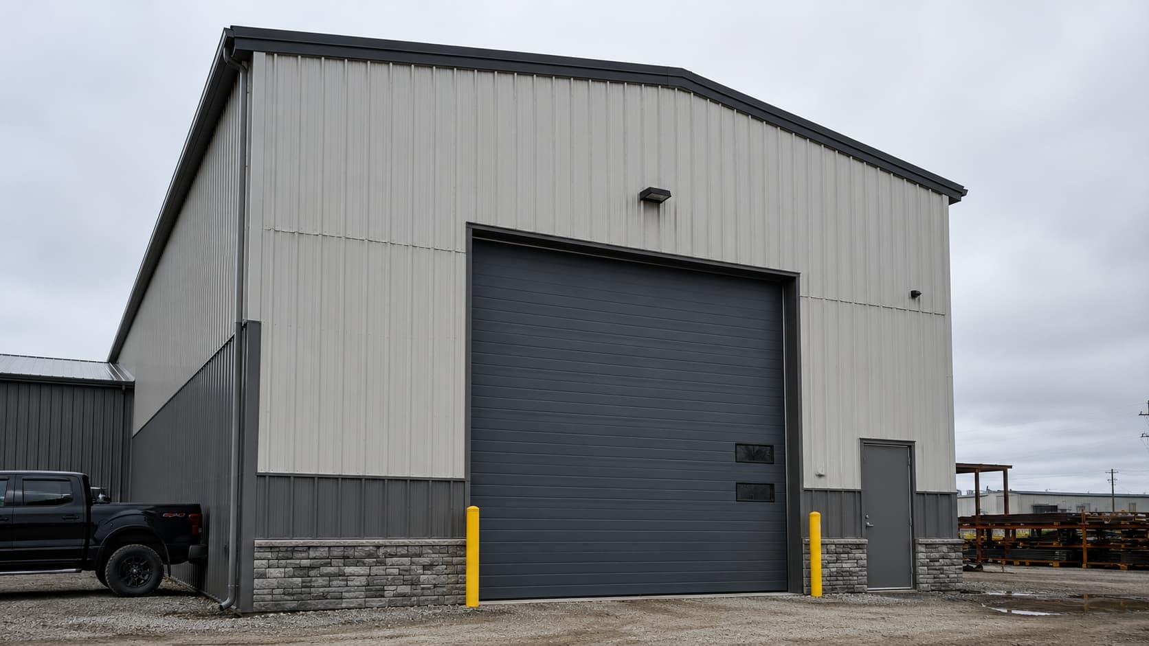 GDS raised building and replaced two 10x10 doors with a 12x12 commercial door