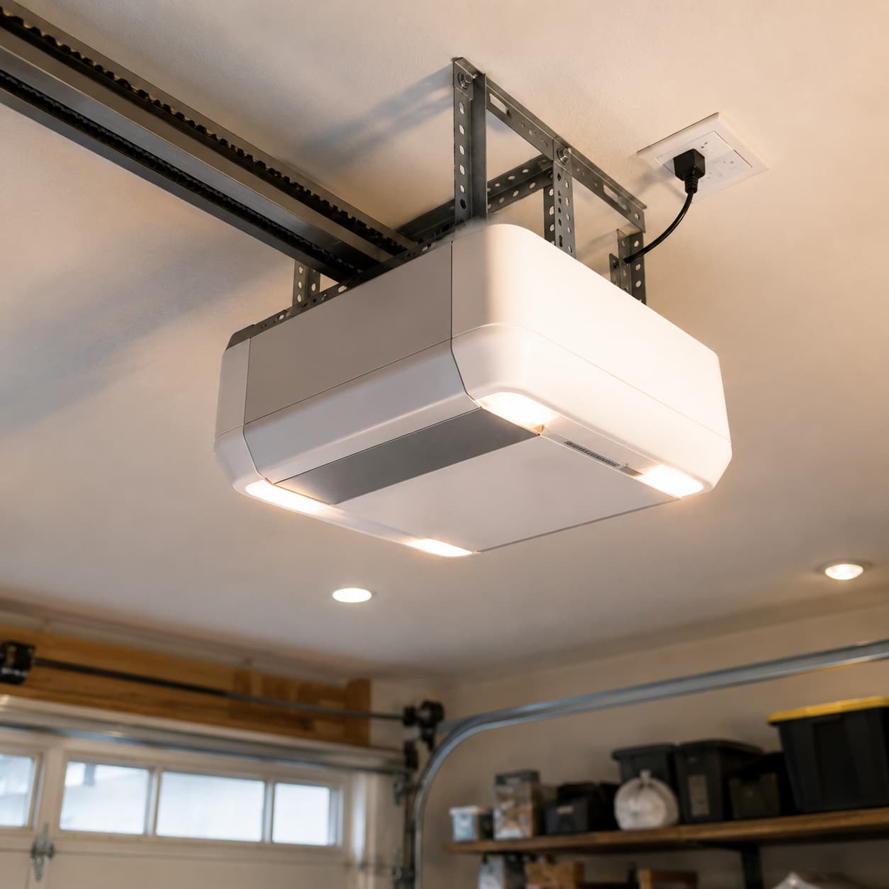 New LiftMaster belt drive opener installed in a residential garage